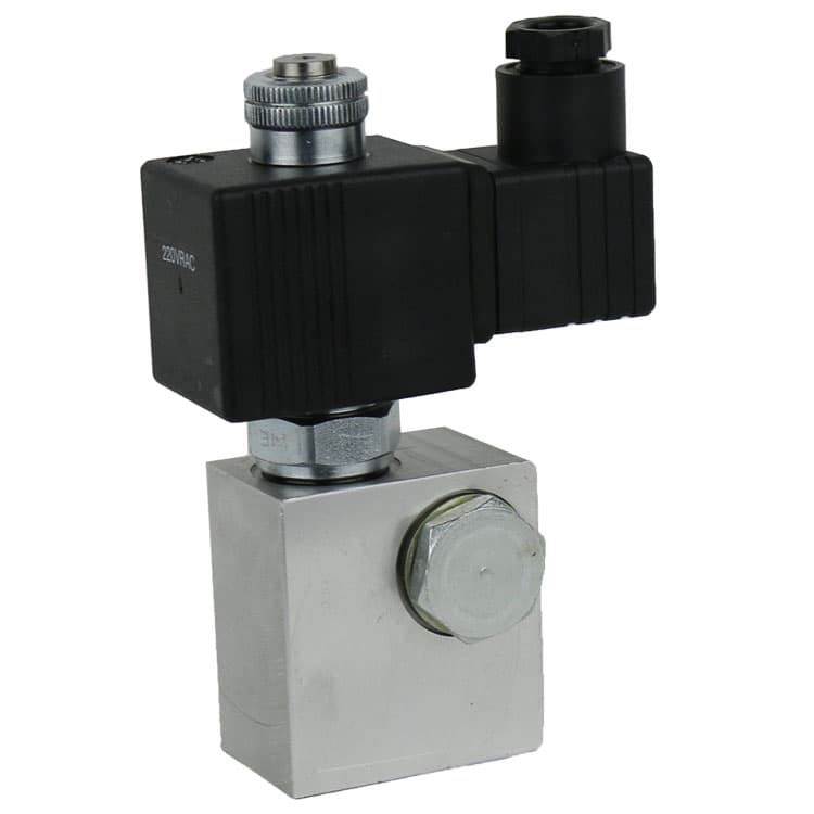 2/2 hydraulventil med banjo NC 3/8" BSP 230V