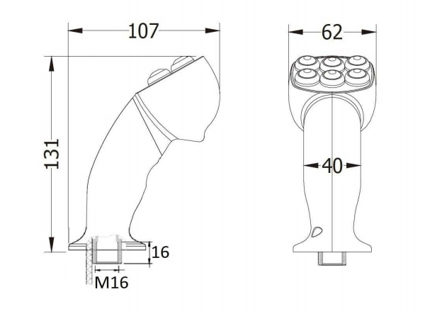 5 knappar ergonomisk joystick – bild 3