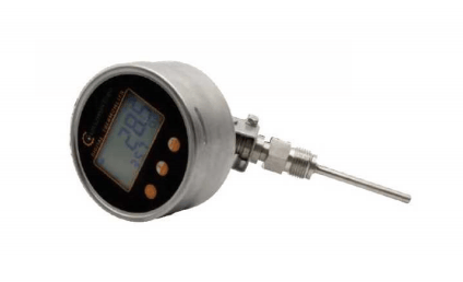 Digital termometer med vinkelanslutning 1/2" BSP
