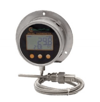 Kapillär digital inbyggnadstermometer med bottenanslutning 1/2" BSP