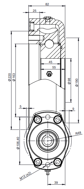 Hydraulisk svängkrans 1:44 utvändig diameter 270mm – bild 6