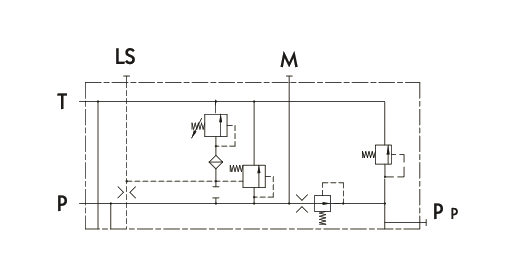 Proportionell inloppssektion fast pump 3/4" inkl. pilotmatning till aktuator för hydraulisk styrning – bild 2