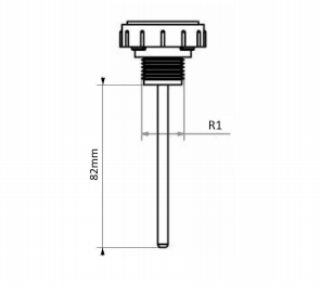 Påfyllningslock med mätsticka för tank 3/8" – bild 2