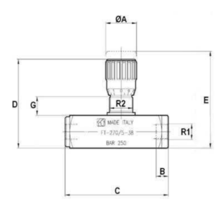 Enkelverkande flödesregleringsventil tryckkompenserad 1/4" BSP – bild 3