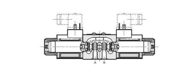 NG6 48 VAC Cetop Elektrisk 4/3 riktningsventil H-mittläge 350 bar – bild 4