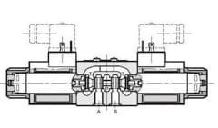 NG6 24 VDC Cetop Elektrisk 4/3 riktningsventil, ABT Förbunden P Stängd 350 bar – bild 3