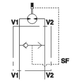 Bromsupplösningsventil VSBF 1/2" för OMS hydraulmotor – bild 2