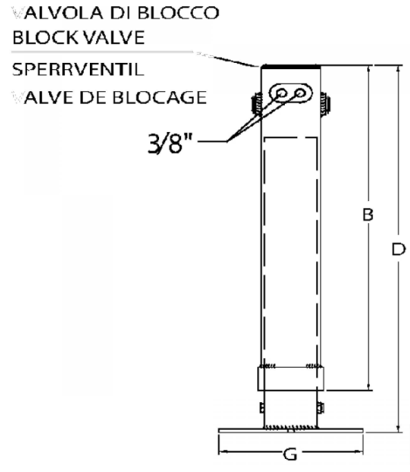 Hydrauliskt stödben 3800kg - 400mm slag – bild 2