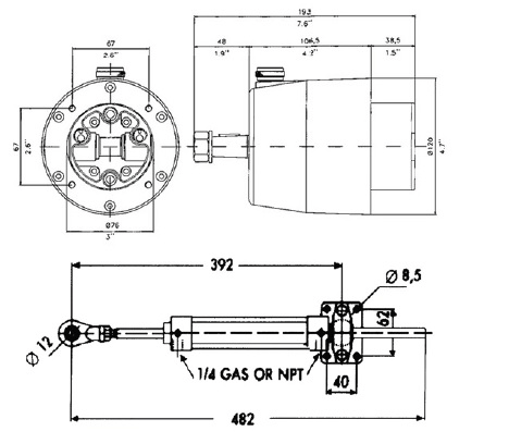 Hydraulisk styrset 50kgm för motorbåt – bild 2