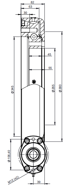 Hydraulisk svängkrans 1:85 utvändig diameter 470mm – bild 7