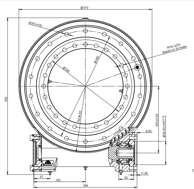 Hydraulisk svängkrans 1:85 utvändig diameter 470mm – bild 6