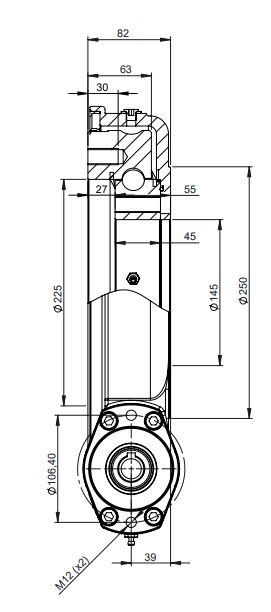 Hydraulisk svängkrans 1:61 utvändig diameter 370mm – bild 7