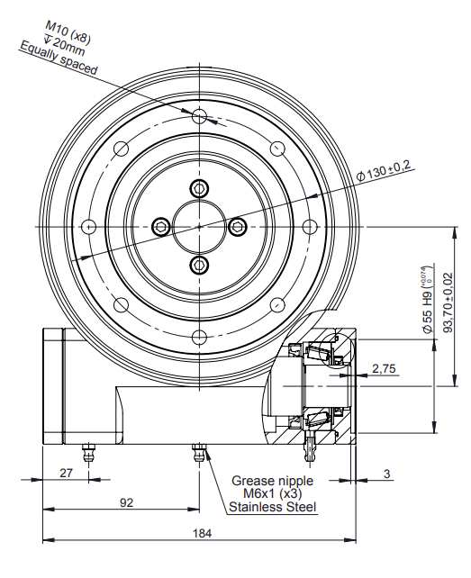 Hydraulisk svängkrans 1:62 utvändig diameter 188mm – bild 8