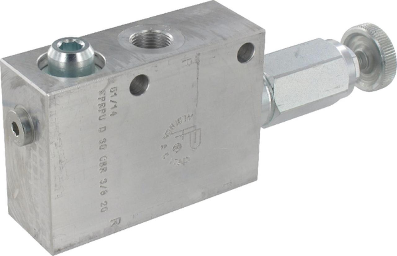 Tryckreduceringsventil 3/8" 30l/min 15-100bar med handhjul