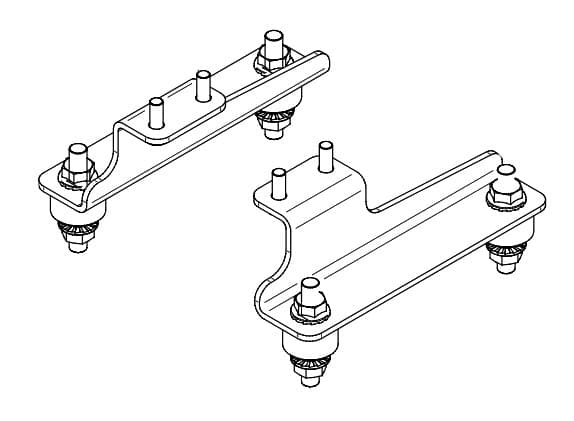Fästen och vibrationsdämpare för hydrauliska oljekylare HY010 t.o.m. HY057 – bild 2