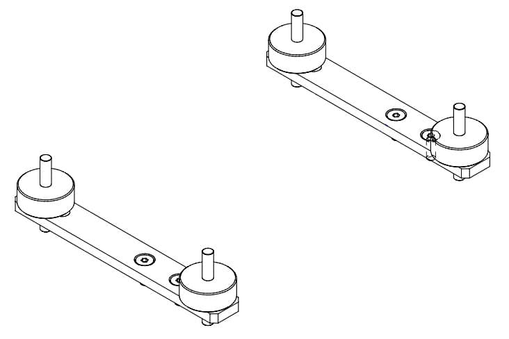 Fästen och vibrationsdämpare för hydrauliska oljekylare HY090 t.o.m. HY210 – bild 2
