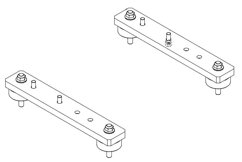 Fästen och vibrationsdämpare för hydrauliska oljekylare HY215 t.o.m. HY230 – bild 2