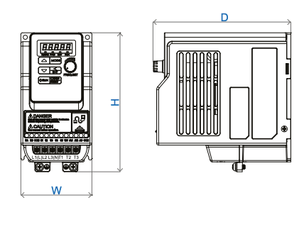 Frekvensomriktare 2,2kW EMC IP20 3-fas 400V – bild 2