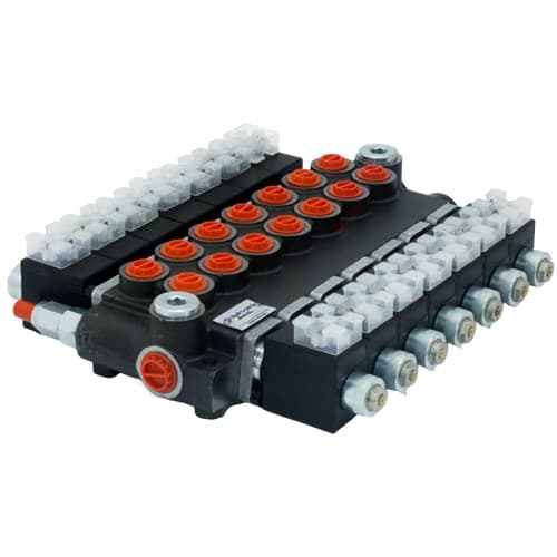 7Z50 7 sektions riktningsventil 50 L/min 12V elektrisk