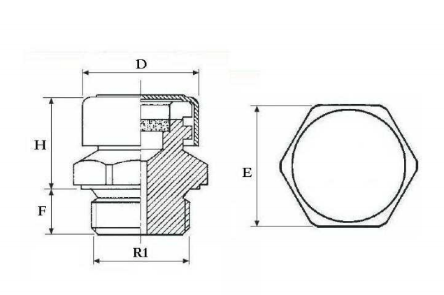 Avluftningsventil 3/4" BSP med kåpa för hydraulik cylinder – bild 2