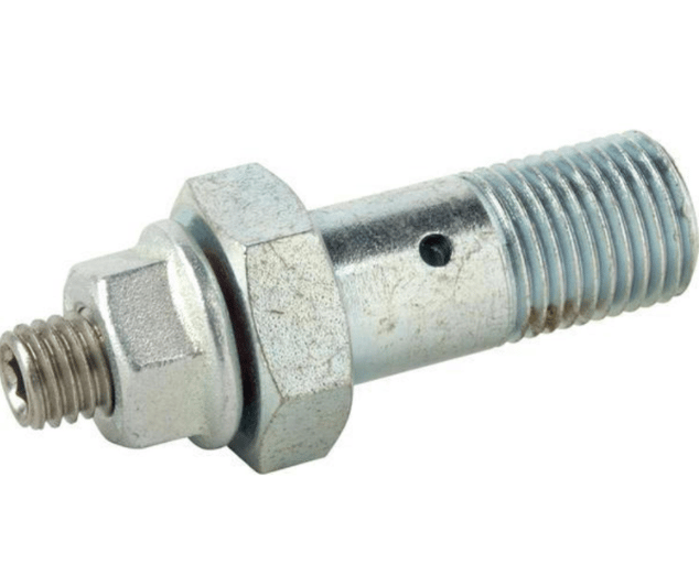 Hålbult/banjobult 1/4" med justerbar dubbelriktad strypning