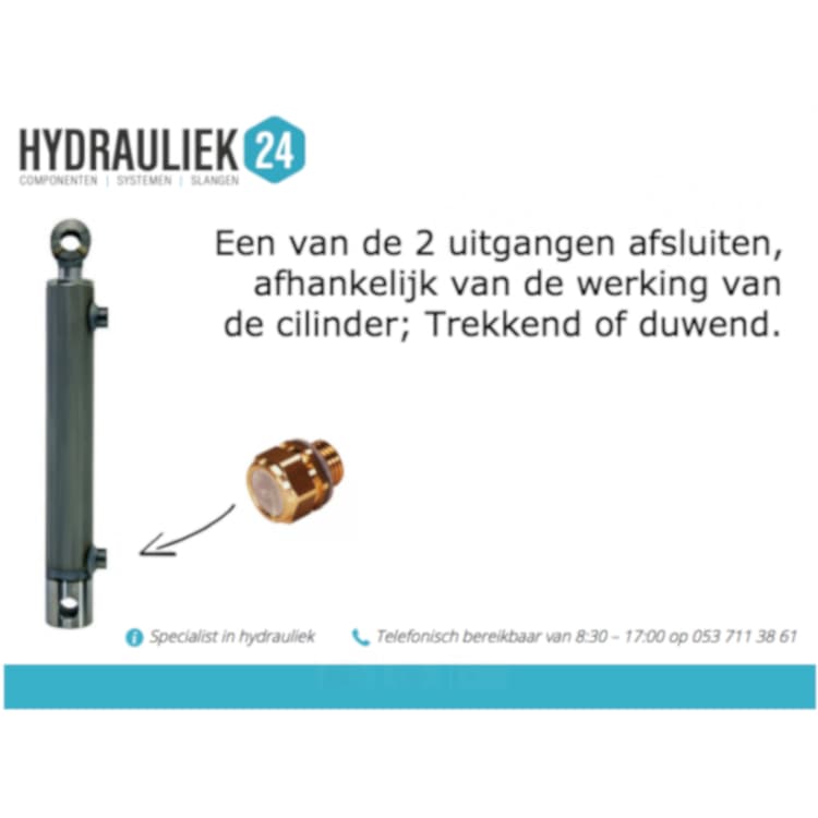 Avluftningsventil 1/8" BSP för hydraulik cylinder – bild 3