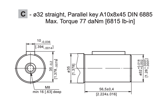 MSW400C 400cc hydraulmotor 32 mm axel – bild 4