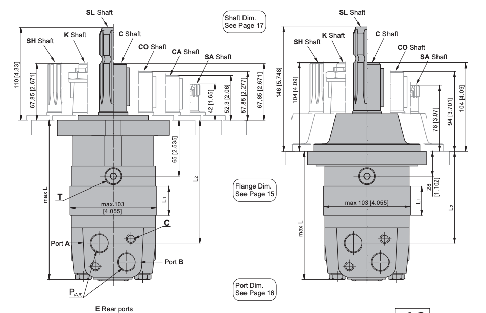 MSW200K 200cc hydraulmotor 35 mm 1:10 konisk axel – bild 3