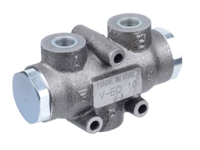 Dubbelverkande flödesdelningsventil V-EQ 30 1/2" 60 L/min