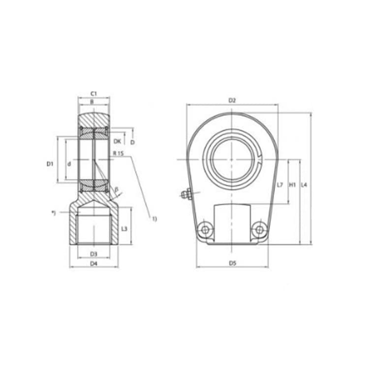 Ledhuvud med innerdiameter 70 mm för cylinder M65x1,5 – bild 2