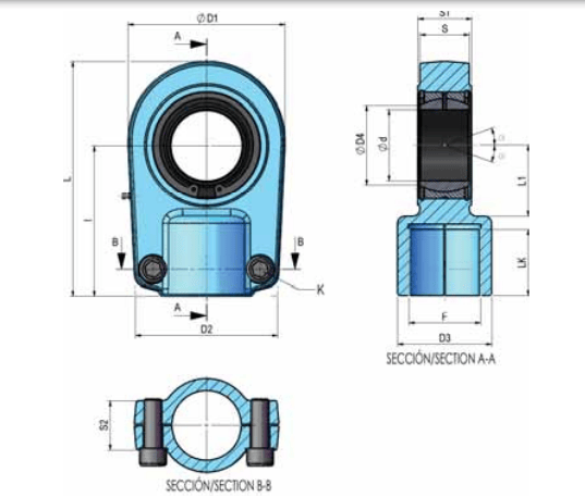 Ledhuvud med innerdiameter 120 mm för cylinder M130x3 – bild 2