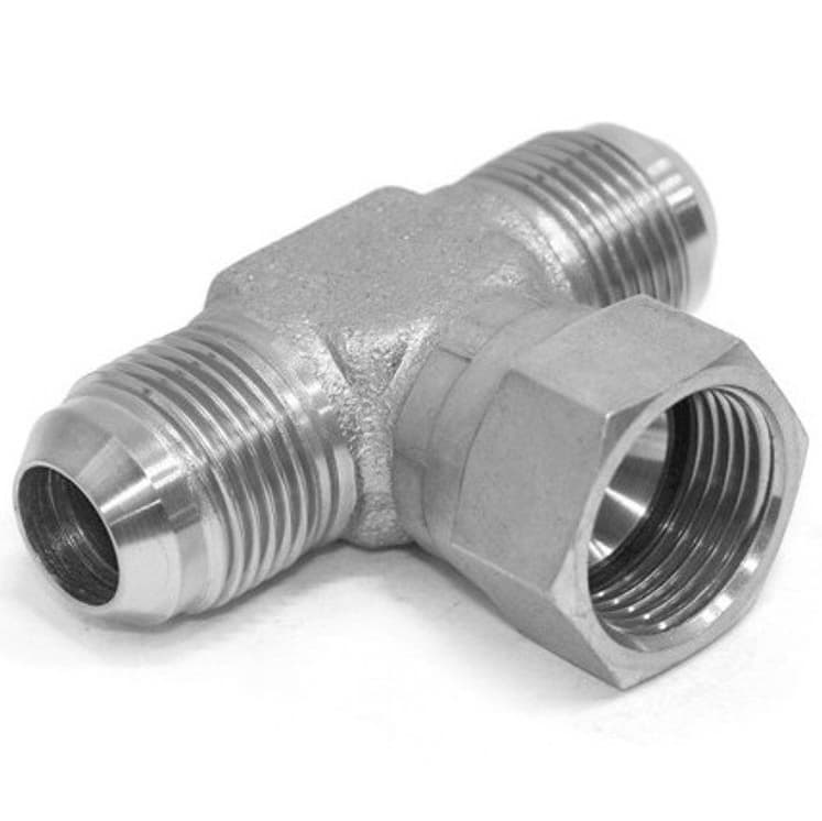 Rostfri justerbar T-adapter JIC 3/4" 16 UNF (T-utförande)