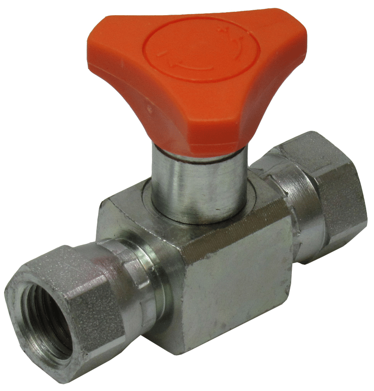 1/4" BSP manometer kran 1/4" BSP svivel 60°