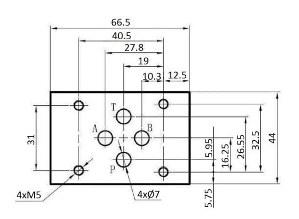 NG6 12V Cetop Elektrisk 4/2 riktningsventil, AB stängd PT ansluten 315 bar – bild 5