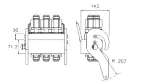 Faster multi snabbkoppling 3x 1" BSP hona (typ P316) – bild 2