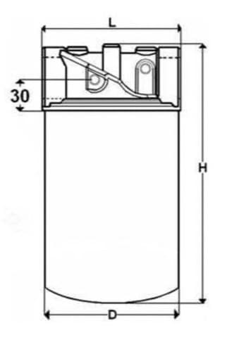 Filterhus för inline returfilter 1" 1/4 BSP – bild 2