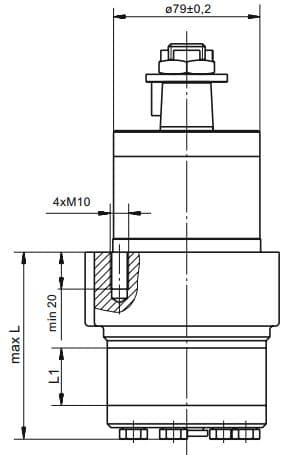 MPW315C 315cc hydraulmotor 25 mm axel – bild 3