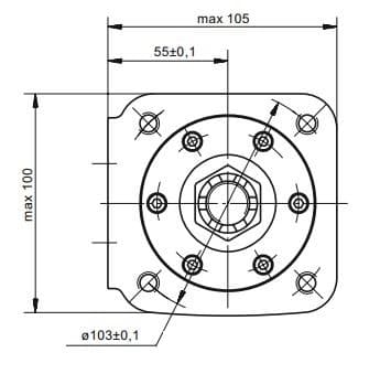 MPW315C 315cc hydraulmotor 25 mm axel – bild 4