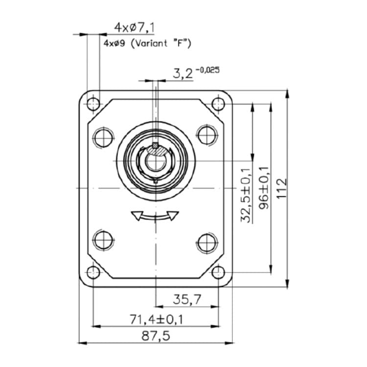 Hydraulisk kugghjulsmotor 20MR serie 20cc – bild 2