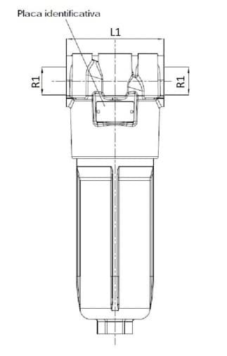 Högtrycksledningsfilter komplett 1" BSP 100 bar 120L/min – bild 2