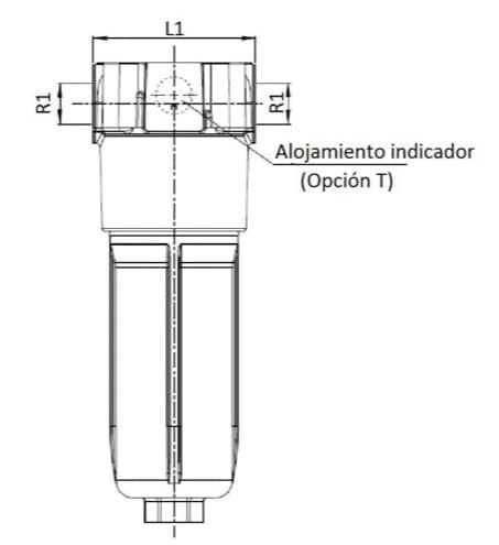 Högtrycksledningsfilter komplett 1" BSP 160 bar 120L/min – bild 2