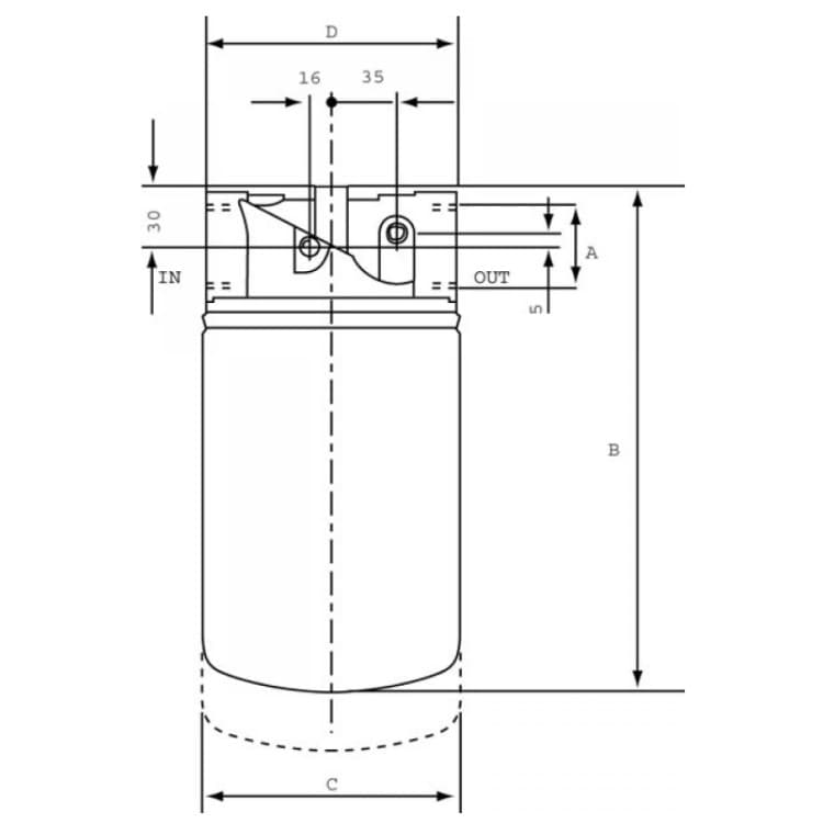 Hydraulik MPS100 returfilter 1" 1/4 BSP 10µm papper – bild 4