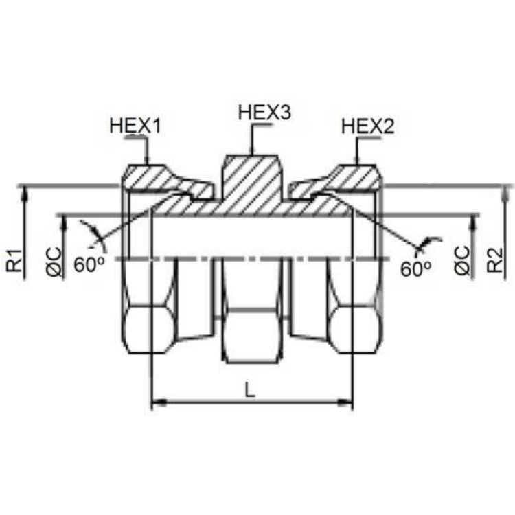 Dubbelmutter 1" 1/4 BSP – bild 2