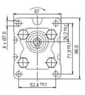 2,7 cc Kugghjulspump höger med 1:8 konisk axel grupp 10 – bild 3