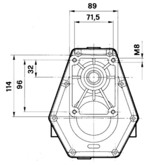 Kuggväxellåda GBF-20-S-1 hane 1:1,5 med 1" 3/8 axel – bild 3