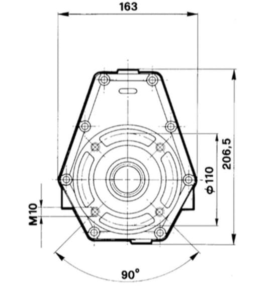 Växellåda GBF-20-S-2 hona 1:3,5 med 1" 3/8 axel – bild 4