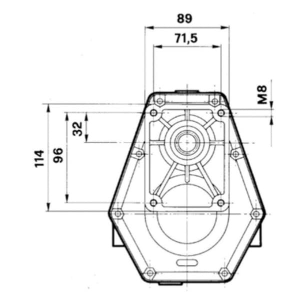 Växellåda GBF-20-S-3 hona 1:3 med snabbkoppling för 1" 3/8 axel – bild 3
