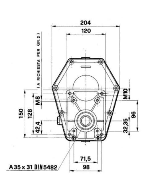 Kuggväxellåda GBF-30-S-1 hane 1:2 med 1" 3/8 axel – bild 4