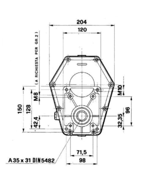 Växellåda GBF-30-S-3 hona 1:2,5 med snabbkoppling för 1" 3/8 axel – bild 5