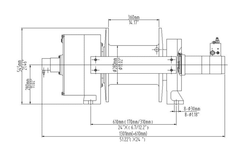 Hydraulisk dragvinsch 30 ton – bild 2